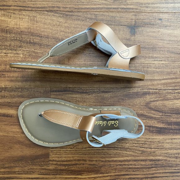 NWOB Girls Salt Water Rose Gold Sandals - Picture 4 of 9